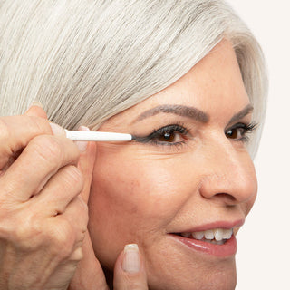 Glide along the lash line using light pressure for a soft look, or slightly firmer pressure for a bolder line.